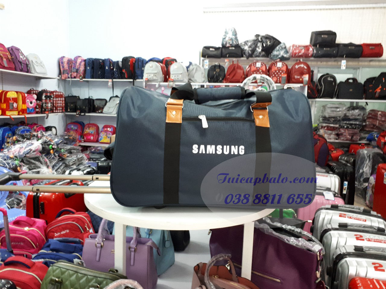 Mẫu túi du lịch kéo quà tặng may cho SAMSUNG VIỆT NAM