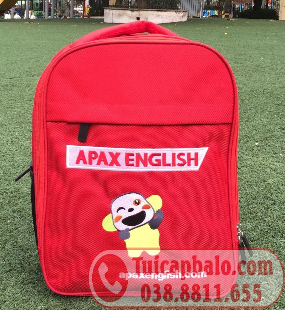Sản xuất balo quà tặng trung tâm anh ngữ Apax English